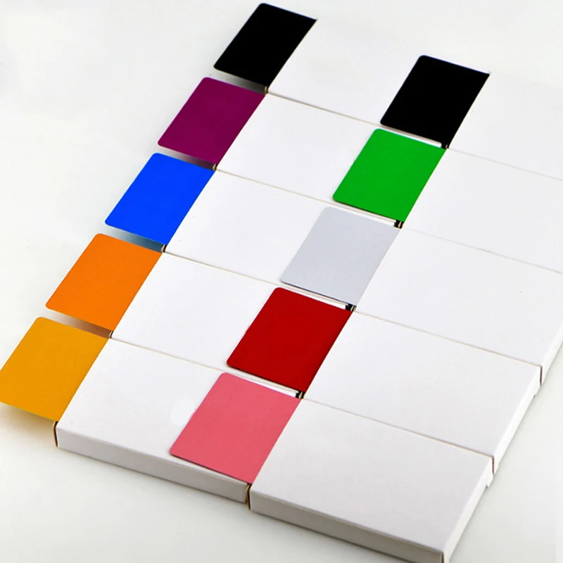 Blank Engraved Visiting Name Cards Aluminium Alloy Business Cards 100Pcs