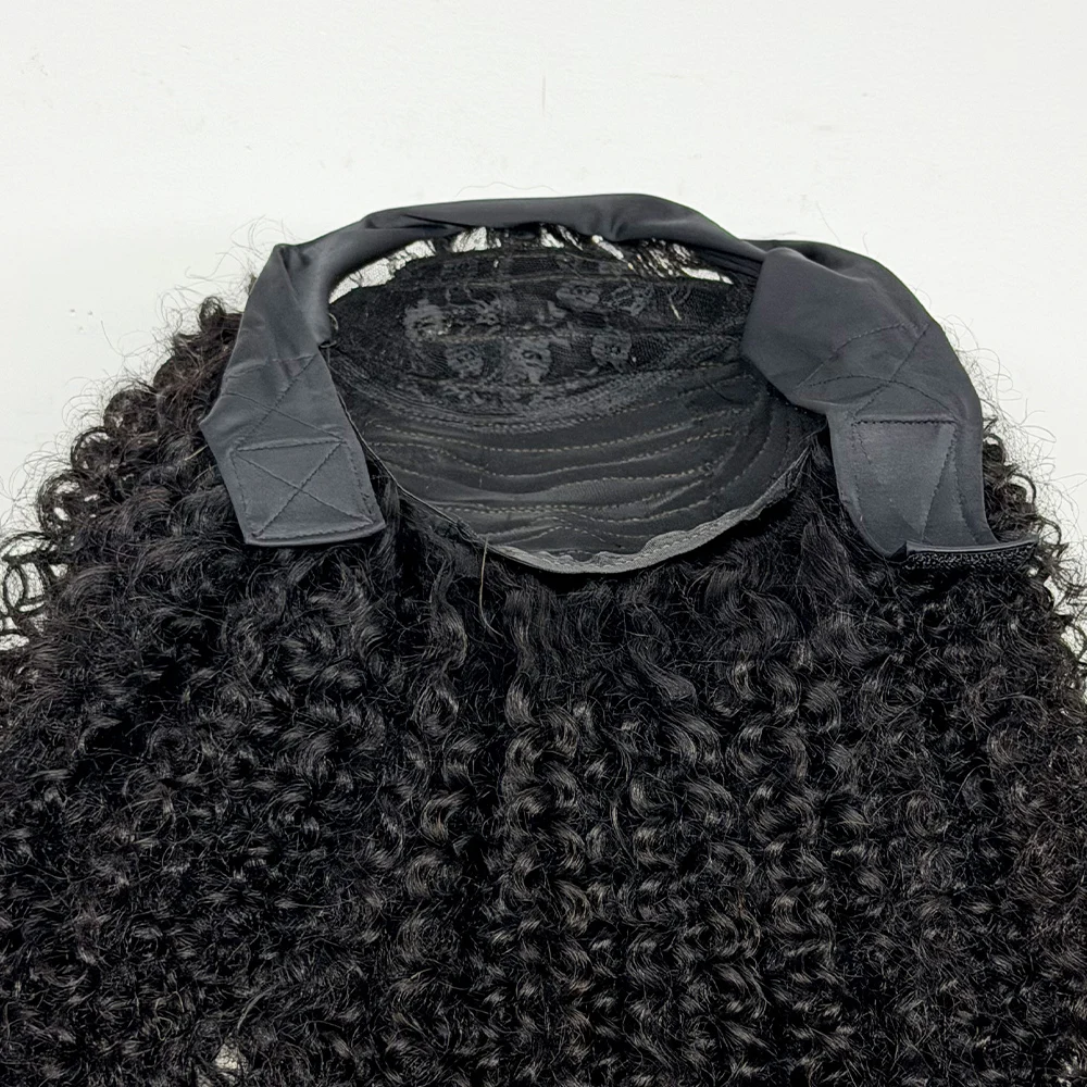 Deep Curly Headband Wig Front Human Hair Wigs No Lace 300% Ice Silk Headband Wig Human Hair Jerry Curly Wigs For Black Women