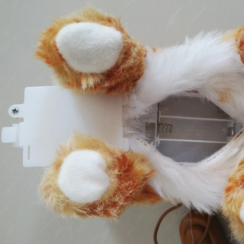 Electric Kitty Plush Leash Control Cute Electric Kitty Toys Make Sounds Singing Songs Walk Supplies 9.84x7.87in 6