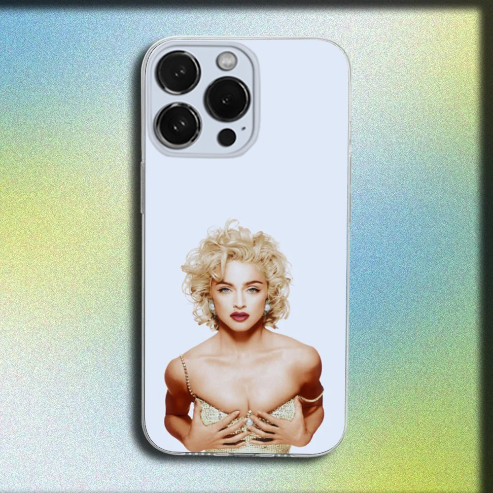 M-Madonna Singer Transparent Soft Phone Case Cover