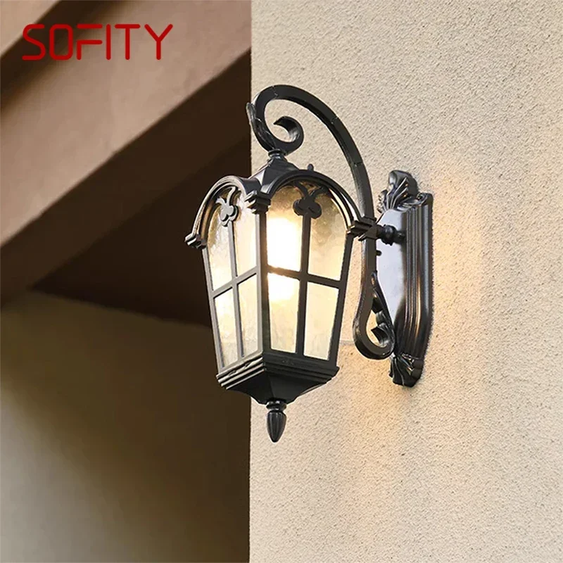 SOFITY 현대 LED 야외 벽 램프, 전기 심플 방수, 발코니 복도 안뜰 빌라 게이트 호텔