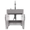 Stainless steel Kitchen sink Laundry Sink W/ Cabinet and Faucet alloy Cabinet for Laundry Utility Room Laundry Tub 3
