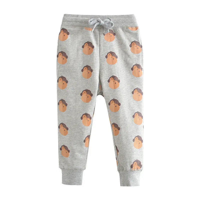 

Jumping Meters 2-7T Boys Tigers Sweatpants Children's Clothing Full Length Drawstring Animals Print Baby Trousers