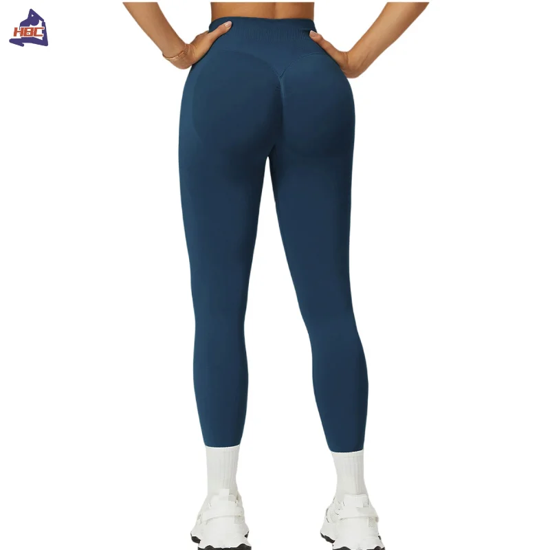 HBC Women Seamless Yoga Leggings High Waist Scrunch Butt Tights Compression Pant GYM Workout Pants Sports Fitness Leggings 4