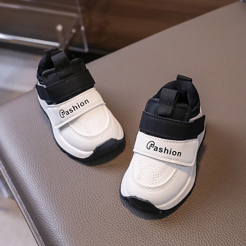 Children High-top Autumn Sneakers Boys Anti-kick Sports Shoes Girls Double Hook Design Sneakers Baby Soft Walking Shoes 4