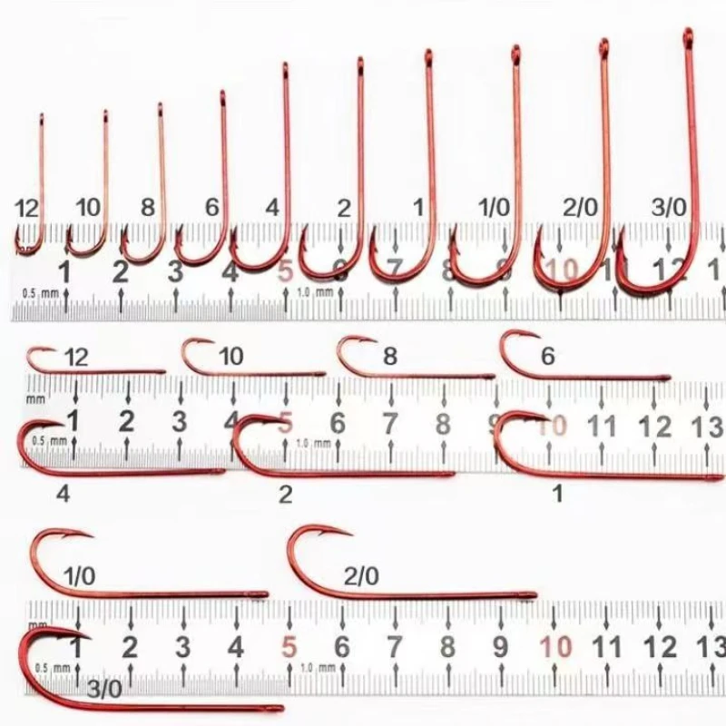 3 Packungen Original Mustad Haken Meeresangeln 90234 Einzelhaken aus Kohlenstoffstahl Fliegenfischen Jip Karpfenhaken mit Widerhaken Meeresgerät – Detail 1
