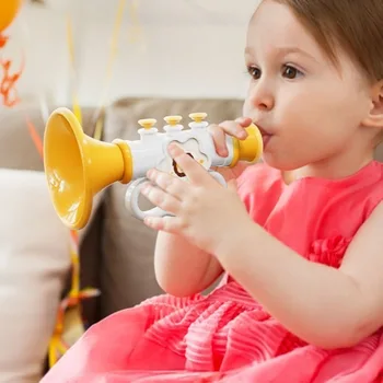 1Pc Mini Baby Trumpet Instrument Toys Children Early Montessori Educational Toy Colorful Musical Instruments Games for Kids Gift 1