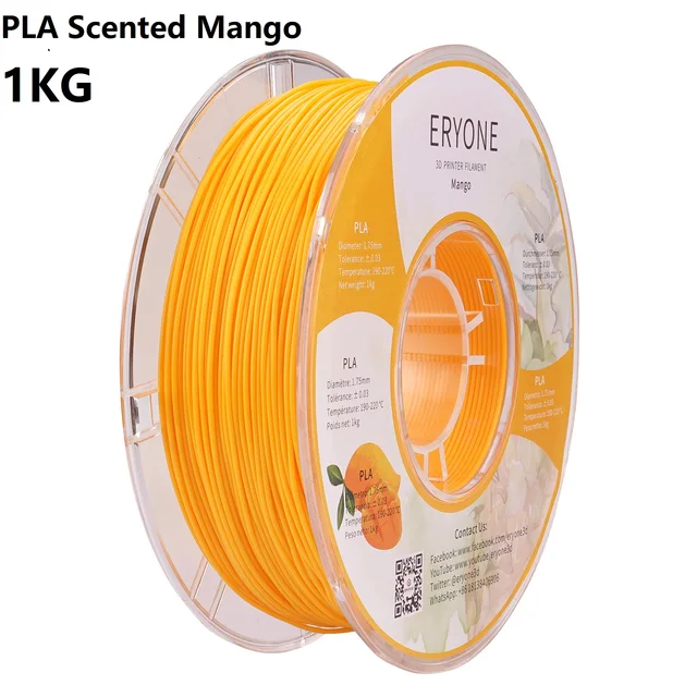 ERYONE Clearance Promotion TPU PLA PLA+ Silk Rainbow Ultra Silk 3D Printing Filament 1KG/0.5KG For FDM 3D Printer Fast Shipping Scented Mango