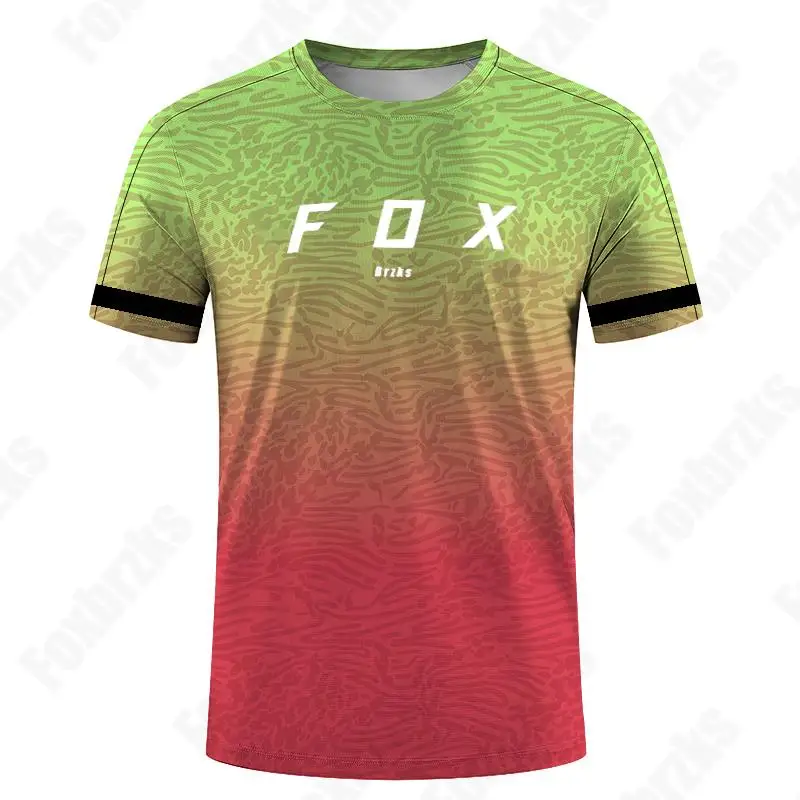 

Foxbrzks 2024 Men's Downhill T-Shirt Jerseys Mountain Bike MTB Shirts Offroad Motorcycle Jersey Motocross Sportwear Short sleeve
