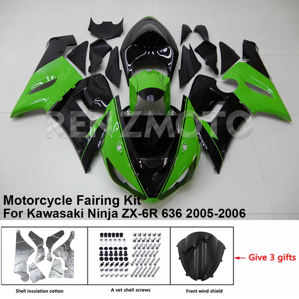 

For Kawasaki Ninja ZX-6R 636 2005-06 Fairing K0605-105a Motorcycle Set Body Kit decoration Plastic Guard Plate Accessories Shell