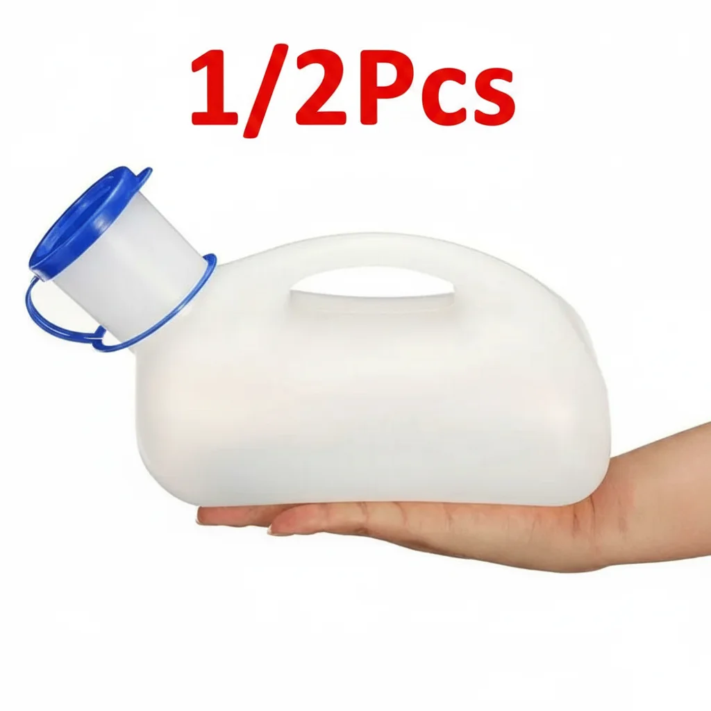 1000ML 휴대용 플라스틱 모바일 소변기 화장실 보조 병 야외 캠핑 자동차 소변 병 여성 남성 여행 키트