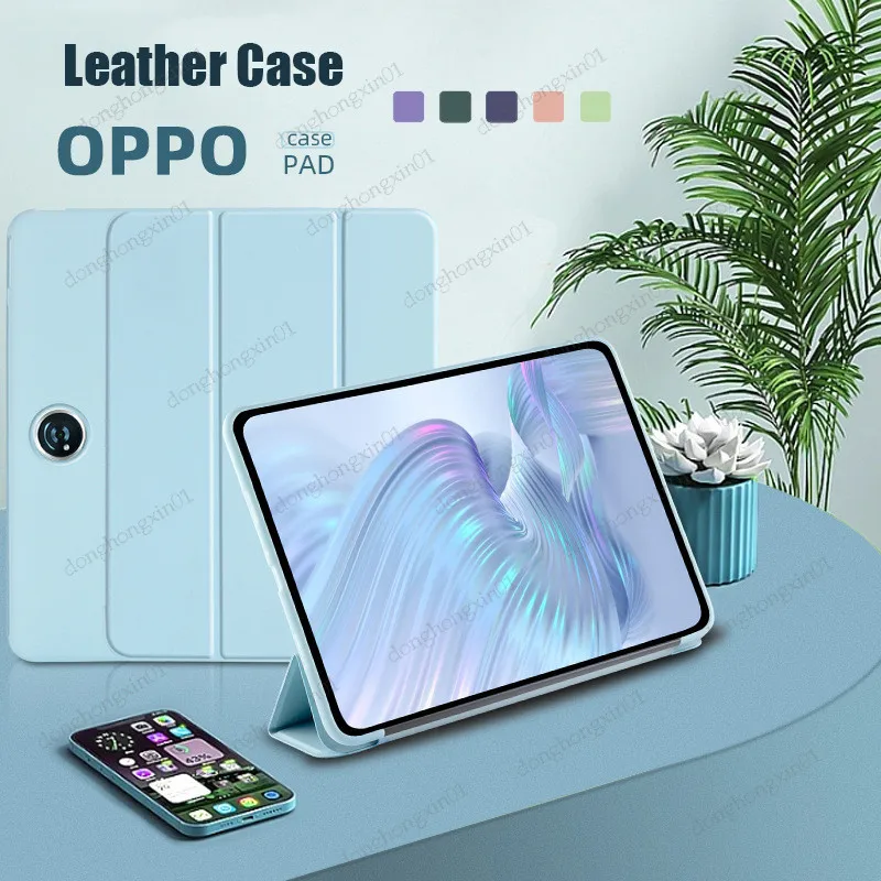 

Flip Case For OPPO Pad Neo 11.4 2024 Air2 11.4 2023 Pad 2 11.61 Air 10.36 inch Pad 11 Slim PU Leather Soft TPU PU Leather Cover