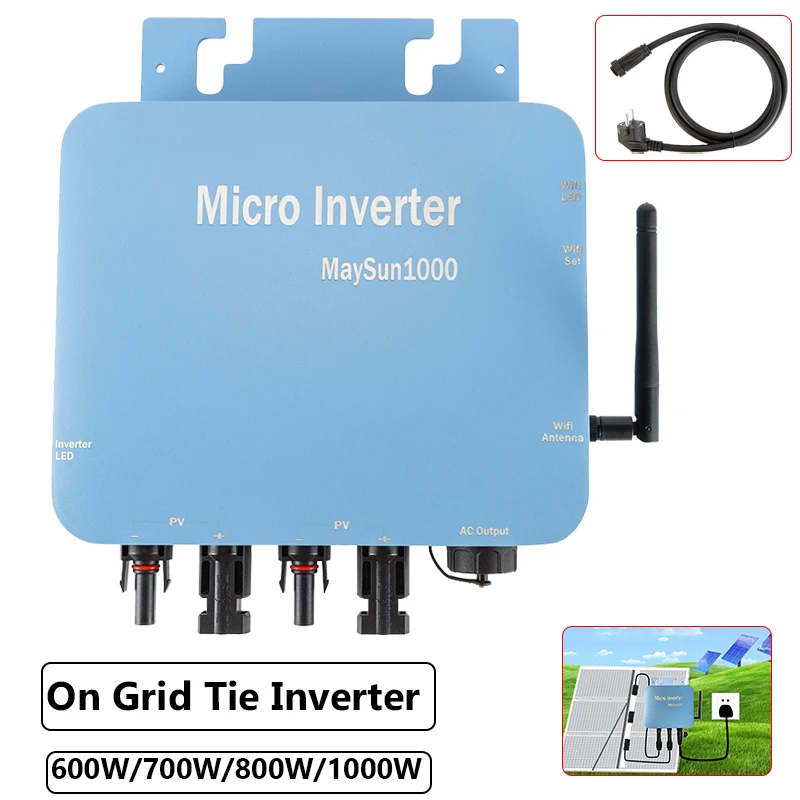 600W AC 120V230VマイクロソーラーインバーターIP65防水グリッド