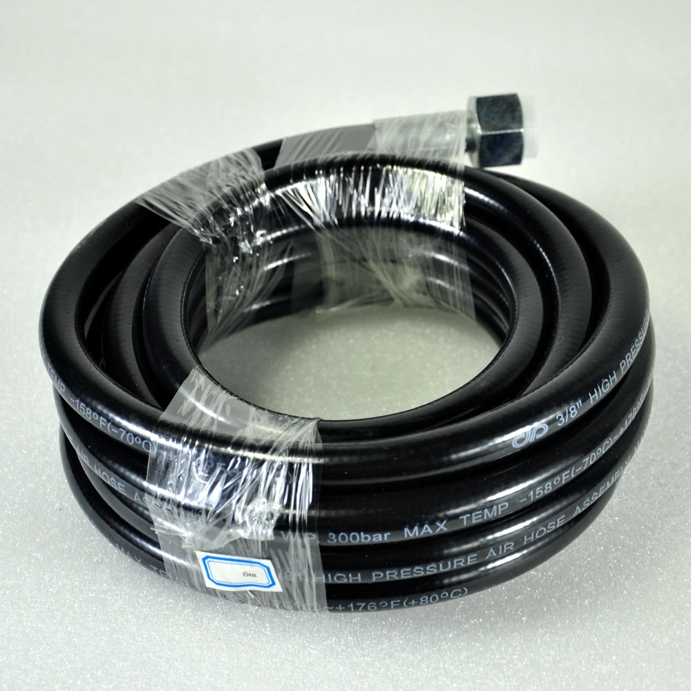 Co2 Jet Machine 6m/10m/15m High Pressure Standard Length New Design Brass Fitting Double Connector White Plastic Gasket