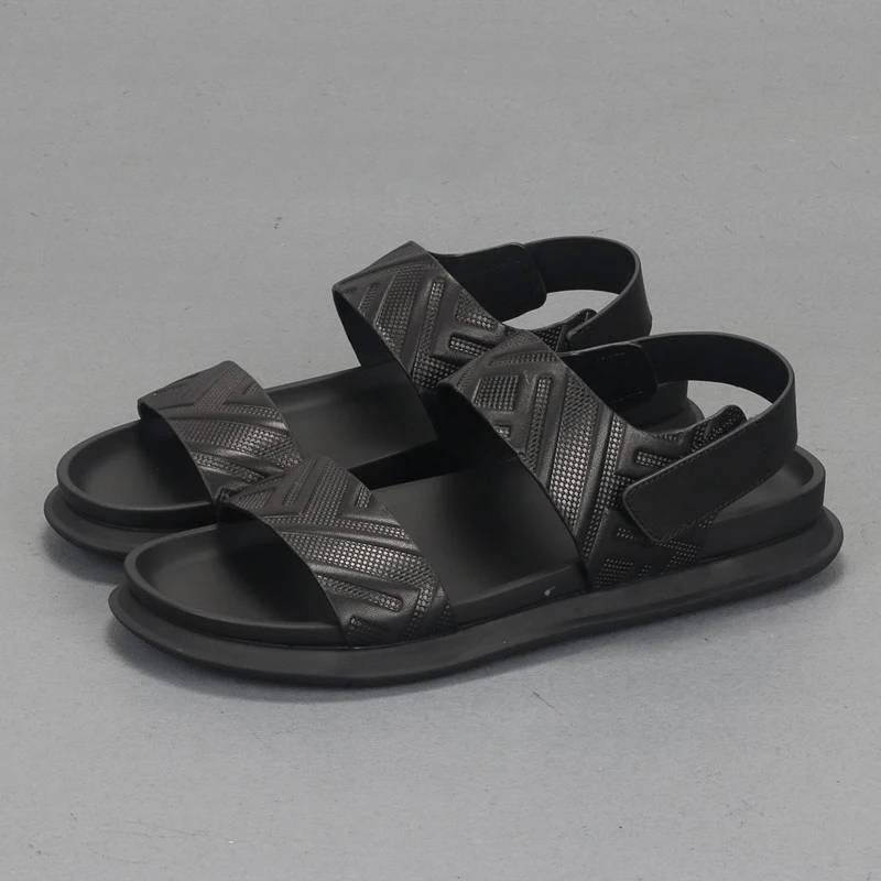 

Sandals Man Summer New Outdoor Fashion Trend First Layer Leather Casual Sandals Leather Comfortable Non-slip Men's Shoes