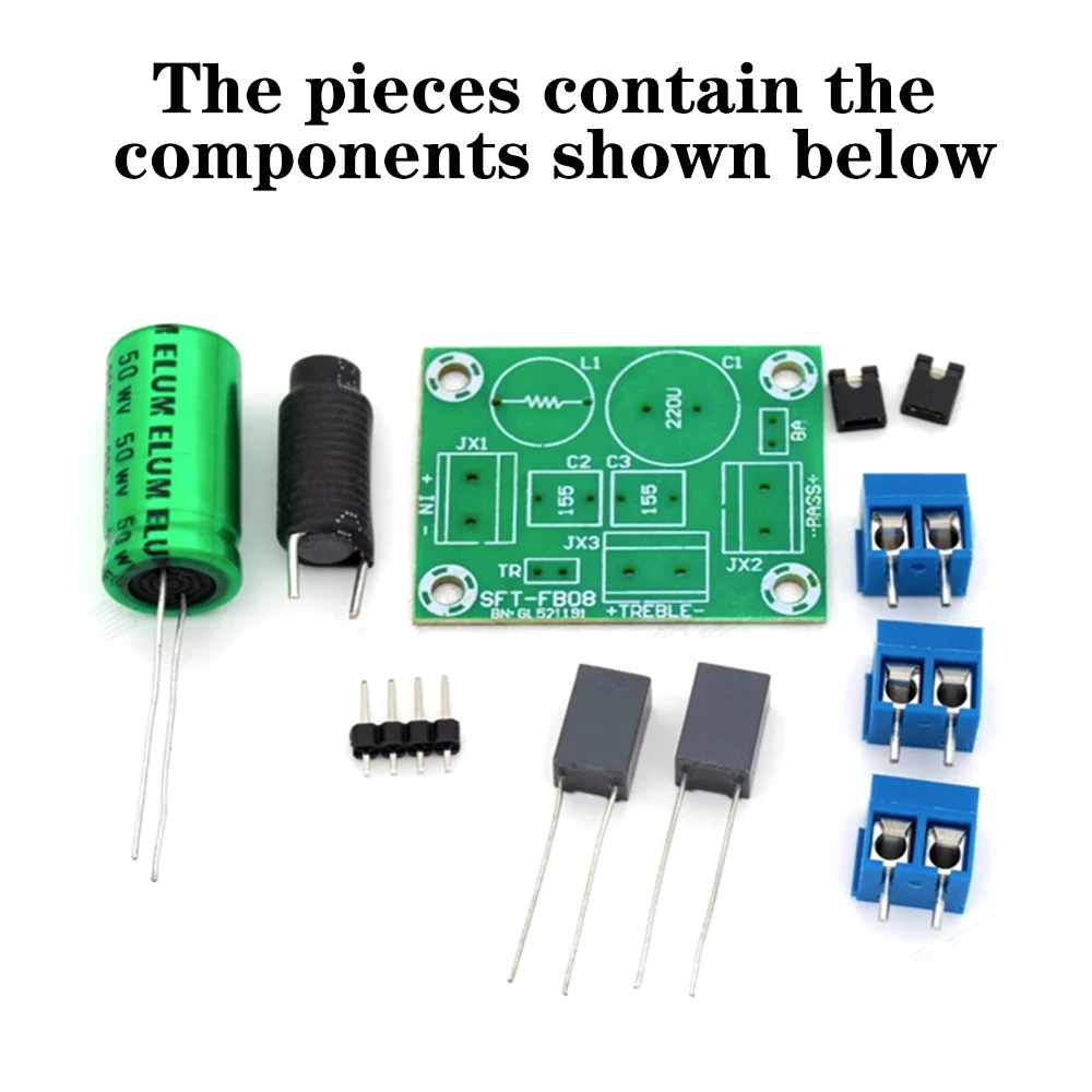 Adjustable Two Way Crossover HiFi Speaker Treble Bass Audio Speaker Divider Filter DIY Home Sound Theater audio crossover