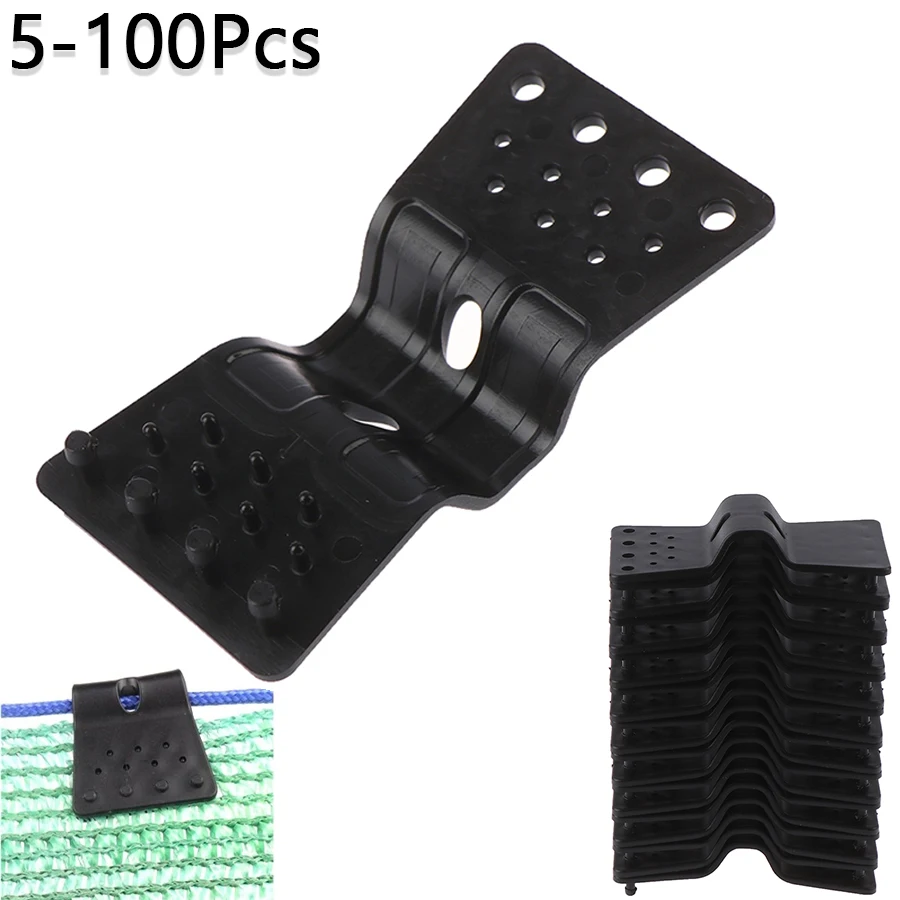 Description Picture 3 of item5-100Pcs Black Sun Shade Net Clips Butterfly Type Greenhouse Film Clips Holder Fasten Hang Expand Shade Cloth Clips Garden Tools