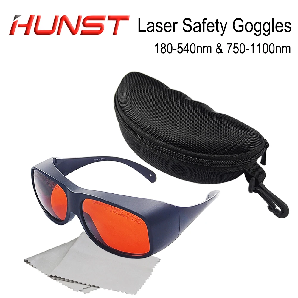 Laser Goggles HUNST OD6+ UV Green Fiber Laser Safety Goggles Protective 355 & 532 & 1064nm Wavelength Glasses Shield Protection Eyewear. laser goggles