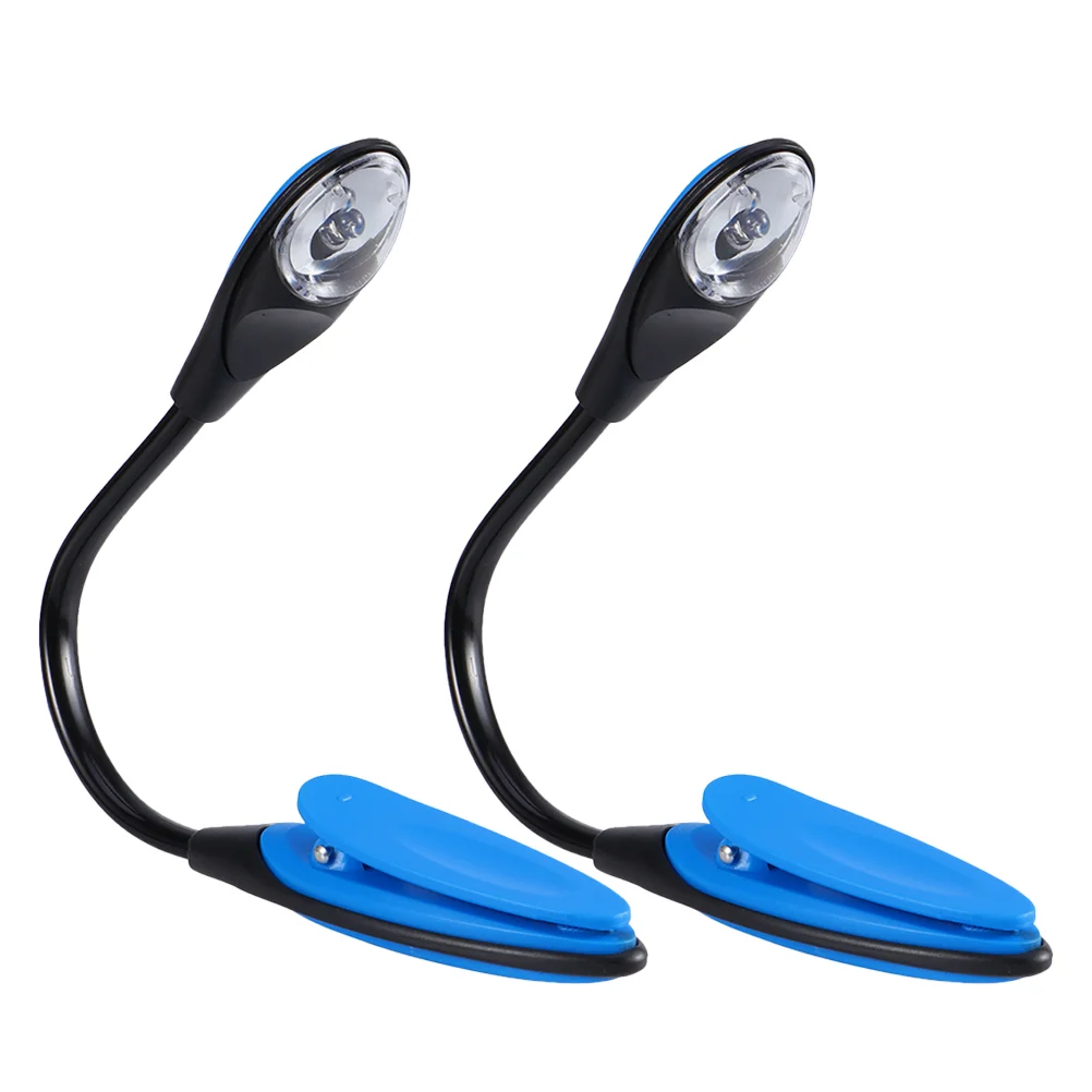 

2 Pcs Clip Bed Light Reading Lights Book Mini Booklight for Books Office Desk Lamps