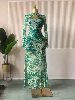 CM.YAYA Women Draped V-neck Cutout Front Ruched Stacked Bodycon Midi Long Maxi Dress 2025 Night Club Party Vestidos Sexy Dresses 1