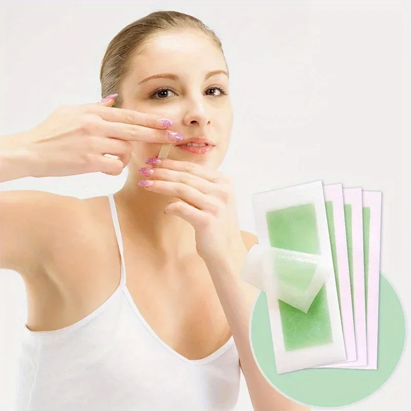 10/20/30/50 Pcs Depilatory Wax Strips For Hair Removal Face Neck Arm Leg Body