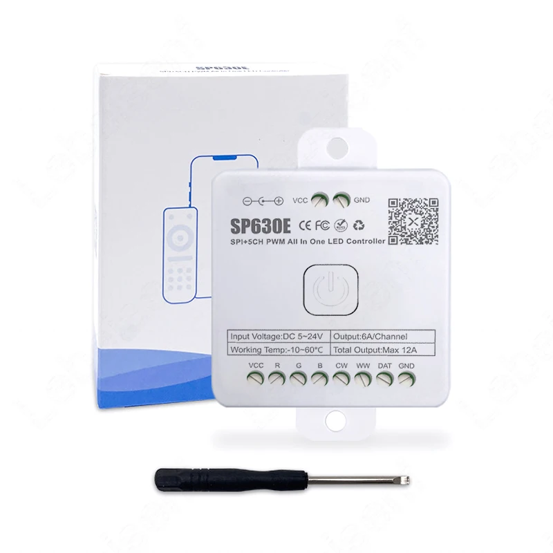 5V-24V SP630E BT LEDコントローラ 5CH SMD5050 SP630E All In One LED Controller 5CH PWM SPI Pixels WS2812B