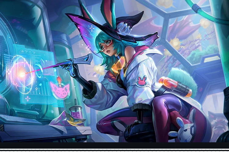 League Games LOL Aurora Battle Bunny Champion Cosplay Outfit Halloween Adult Women Men Costume 37