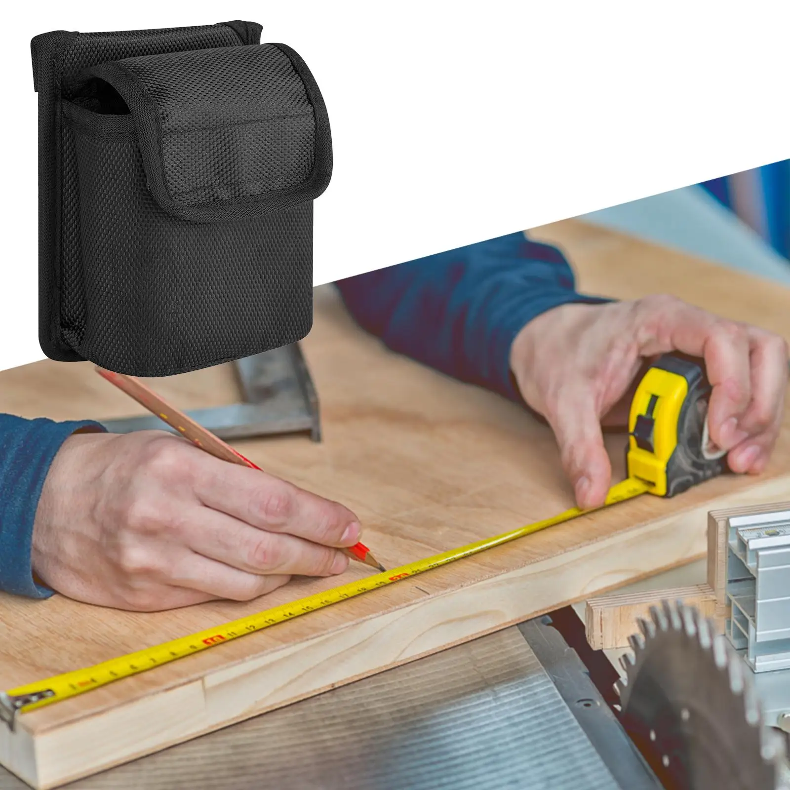 

Tape Measure Pouch Heavy Duty Maintenance Tool Bag Electrician Storage Bag Hardware Tools Pouch Plumber Electrician Hobbyist