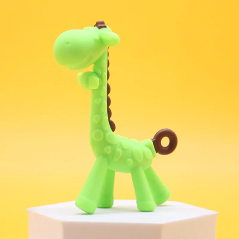 Silicone Teething Toys 1/50pcs Silicone toys baby silicone giraffe teethers children cartoon biting gum baby teething stick toys