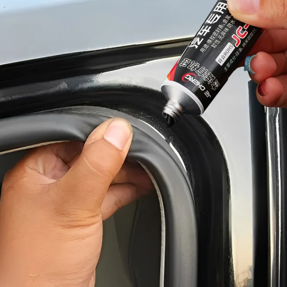 Car Door Sealant Adhesive Automotive Weatherstrip Repair High Temp Silicone Glue Waterproof Soundproof Universal Auto Fix Tool
