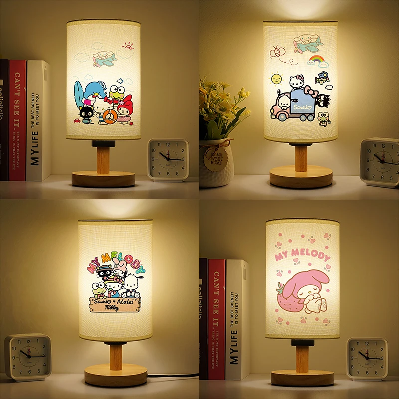 

Sanrio Kawaii аниме Hello Kitty настольная лампа девчачье сердце коричная Милая мультяшная моя мелодия коричная Ночная лампа подарок для девочек