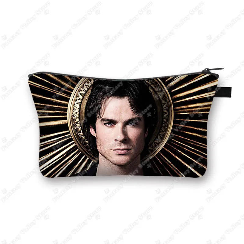 Die Vampire Diaries Kosmetische Fall DAMON Frauen Make-Up Tasche TVD Lippenstift Lagerung Taschen Harajuku Mäppchen Nette Kulturbeutel – Detail 3