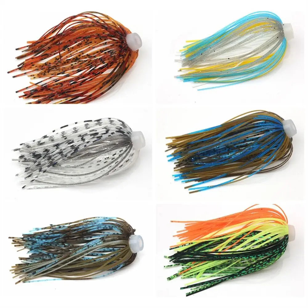 

1Pc 88 Strands 64mm Silicone Skirts Elastic Hole Umbrella Skirts Fishing Accessories Buzzbaits Spinner Buzz Bait