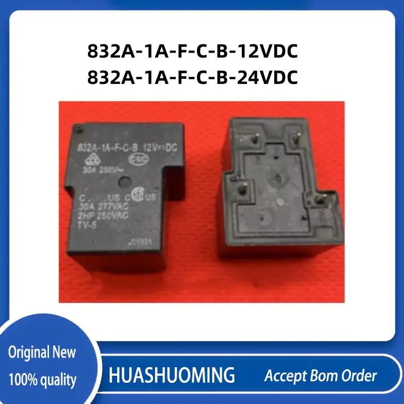 

NEW 5PCS/LoT 832A-1A-F-C-B-12VDC 832A-1A-F-C-B-24VDC 832A-1A-F-C-B 12V 832A 1A F C B DC12V 4PIN 30A 12V 24V