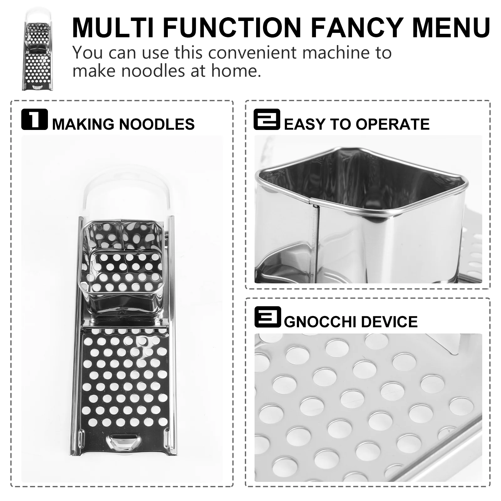 Pasta Maker Maker Pasta Noodle Press Machine Dough Spaetzle Manual Kitchen Slicer Spaghetti Dumpling Grater Accessory Strainer Functional