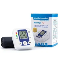LCD Portable Health Care Pulse Meter BP Monitor Automatic Digital Arm Blood Pressure Monitor Tonometer Meter Sphygmomanometer 2