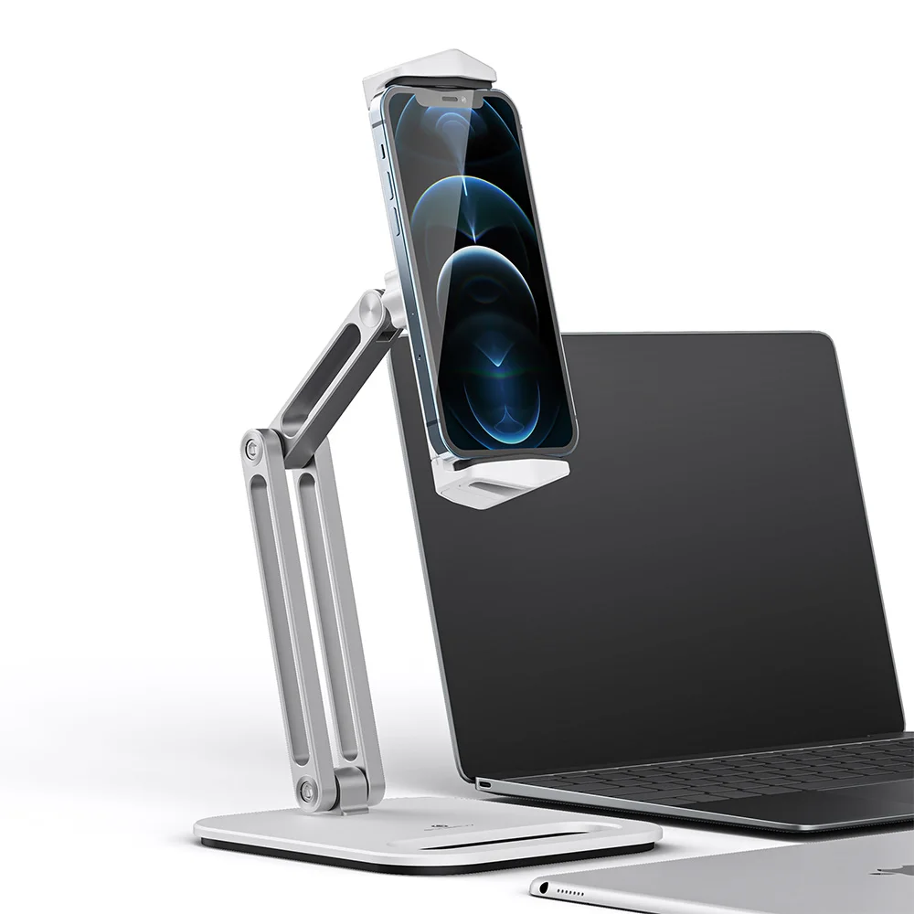 Metal tablet holder for office desk