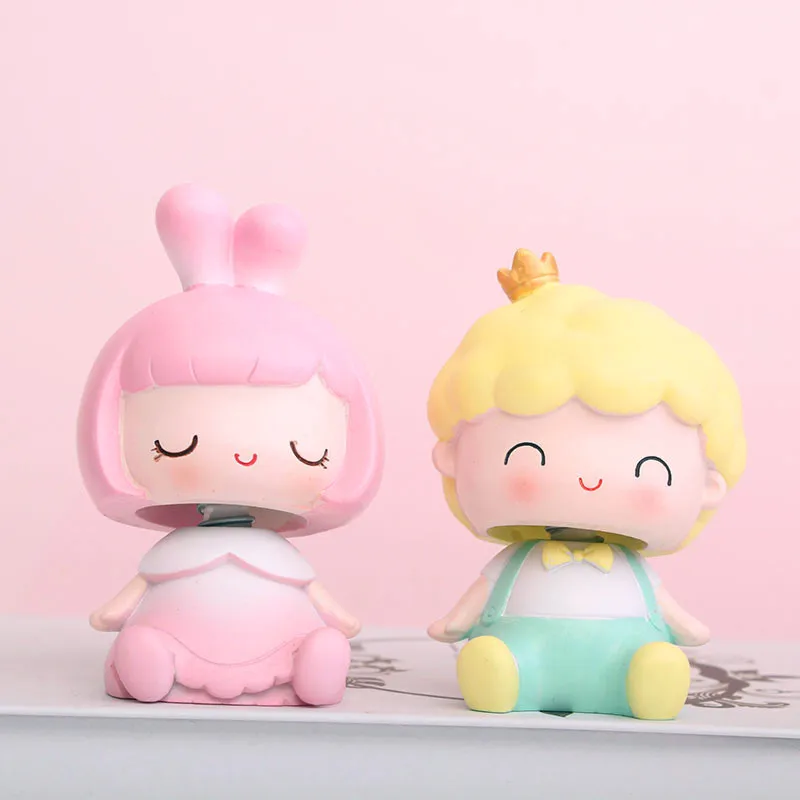 

Креативные автомобильные принадлежности, сказочный Милый Маленький принц, маленькая принцесса, украшения с головой встряхивания, украшения для выпечки, украшения для торта