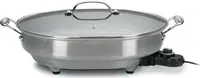 1500-Watt Nonstick Oval Electric Skillet,Brushed Stainless 18 IN 1