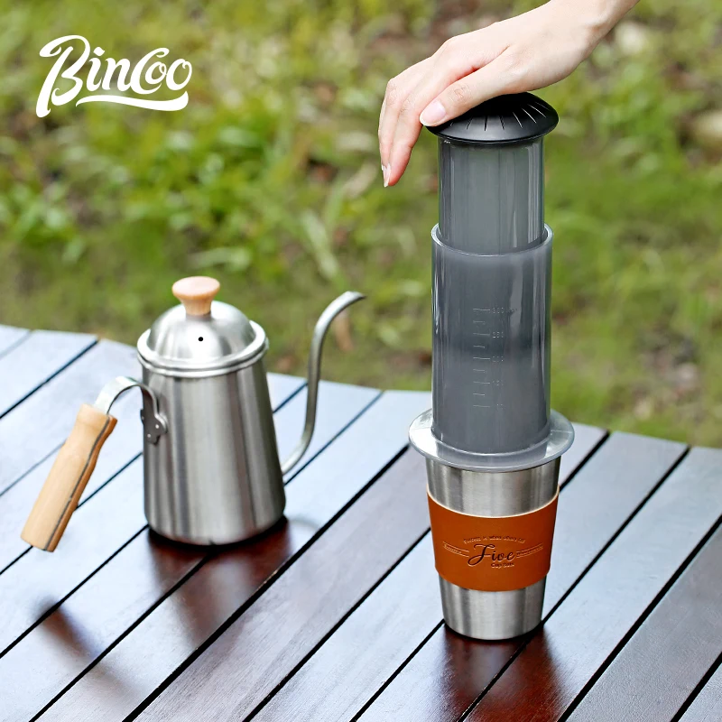 

Bincoo 300ml Portable Espresso Coffee Maker French Press with Filters Paper Air Press Drip Coffee Pot for AeroPress Machine