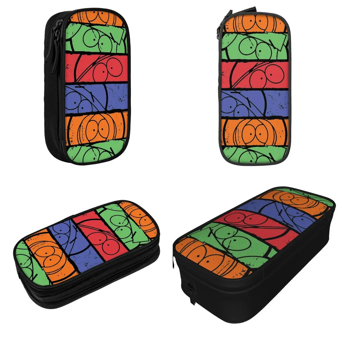 Southpark Cartoon Pencil Cases Minimal Faces Pencil Box Pen for Student Big Capacity Bag Students School Cosmetic Stationery