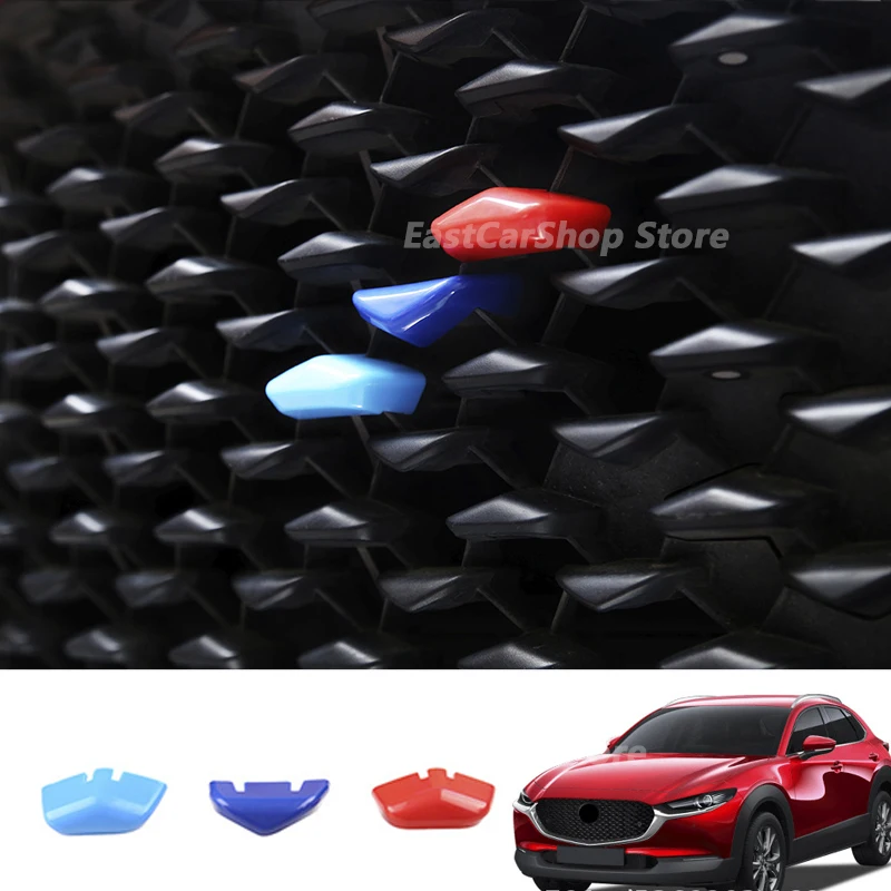 

For Mazda CX30 CX-30 2020 2021 2022 Car Front Face Middle Net Bright Sequins Modified Decoration Protection Strip Accessories