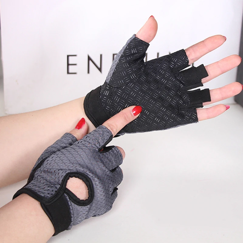Cycling Fingerless Gloves Professional Gym Fitness Breathable Anti-Slip Women Men Half Finger Summer Fishing Female Bicycle Bike 4