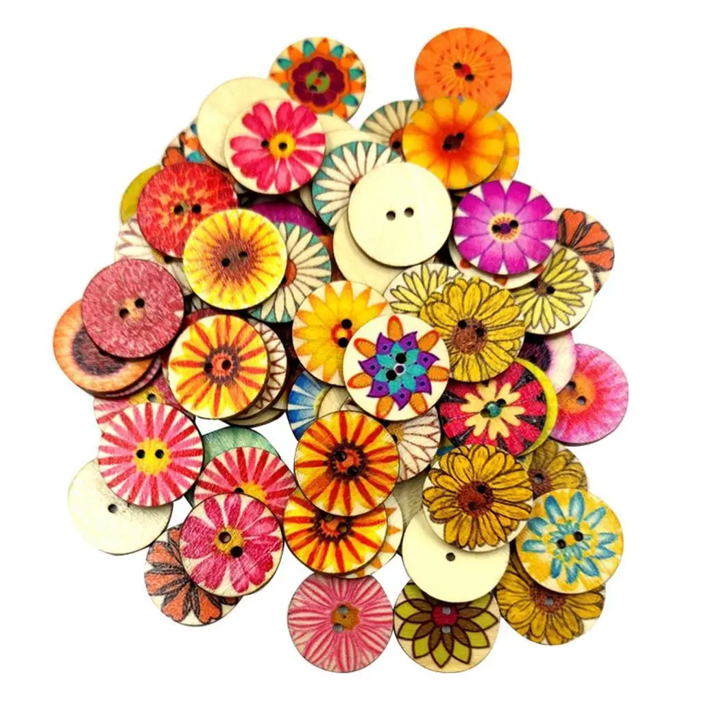 100pcs Mixed Buttons in Large Size Buttons Embellishment for Crafts Yellow Series