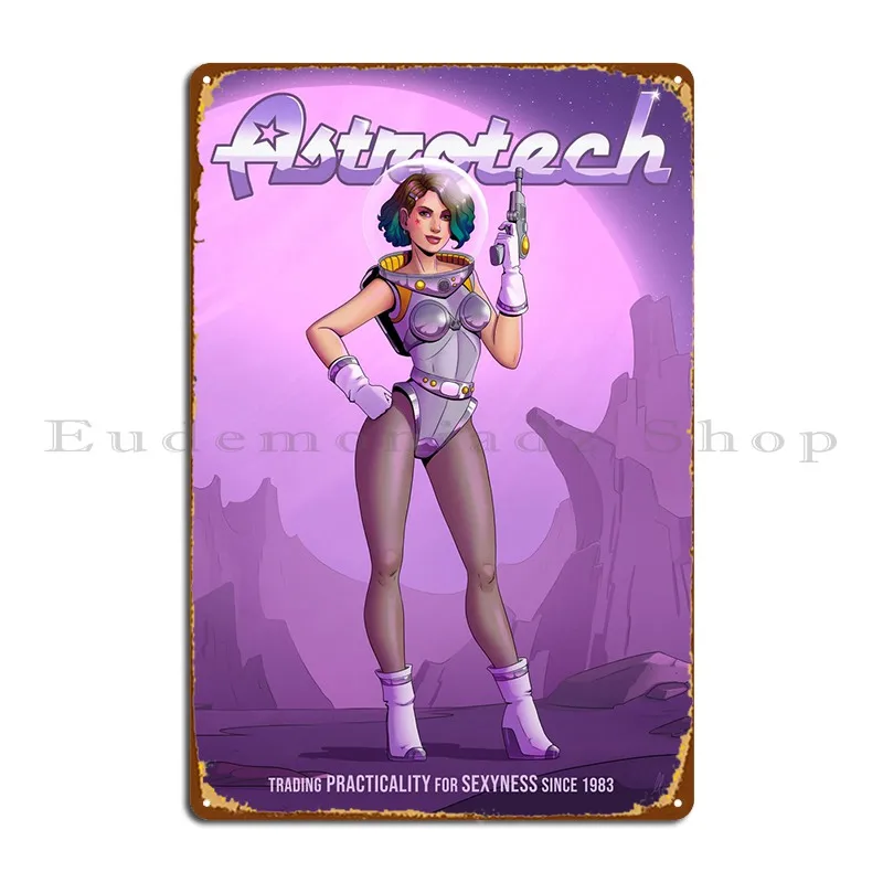 

Металлический плакат Astro Pinup 8 дюймов, проектирование детской кухни, гостиной, жестяной плакат