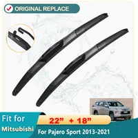 Car Wiper Blade Blades For Mitsubishi Pajero Sport 2013-2021 22"+18" Windshield Windscreen Clean Rubber Silicon Cars Wipers 1