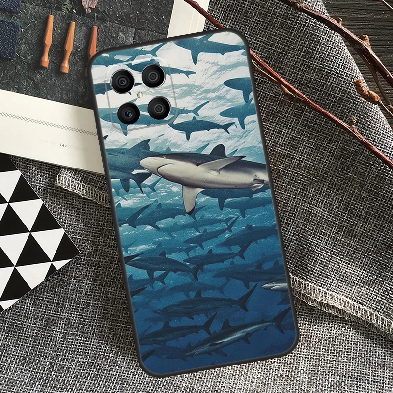 Ocean Shark Tooth Design Fish Case - Stylish Protective Cover