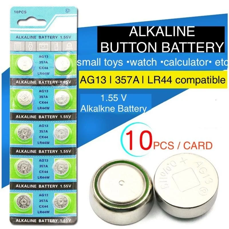 Piles non-rechargeables : Pile bouton alcaline 1,5V AG13 / LR44W