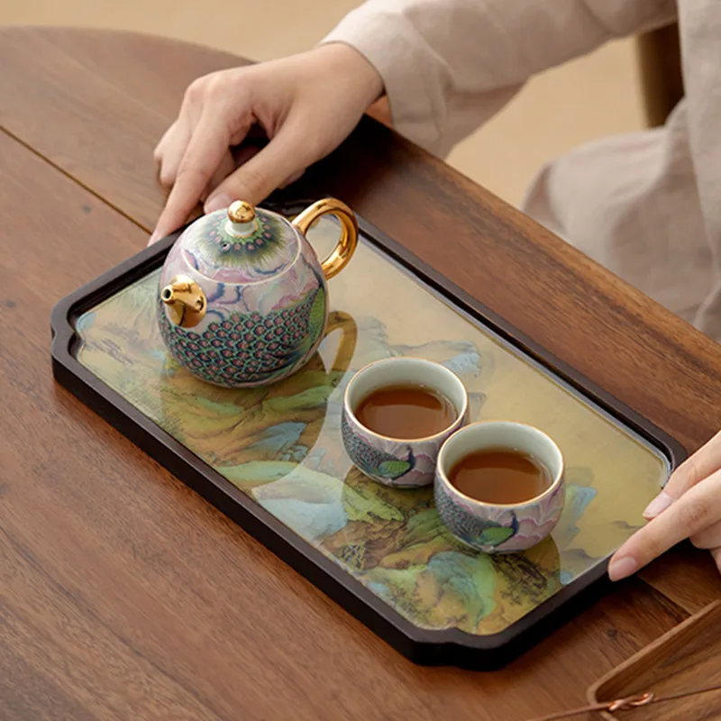 Exquisite Ceramic Tea Pot Ball Hole Filter Dragon Egg Teapot Home Beauty Tea Infuser High-end Ceramic Tea Set with Gift Box