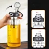 800/2500ml Large Glass Water Bottle with Lock Lid and Direct Drink Spout Reusable Sports Water Bottle for Gym Home Outdoor 2
